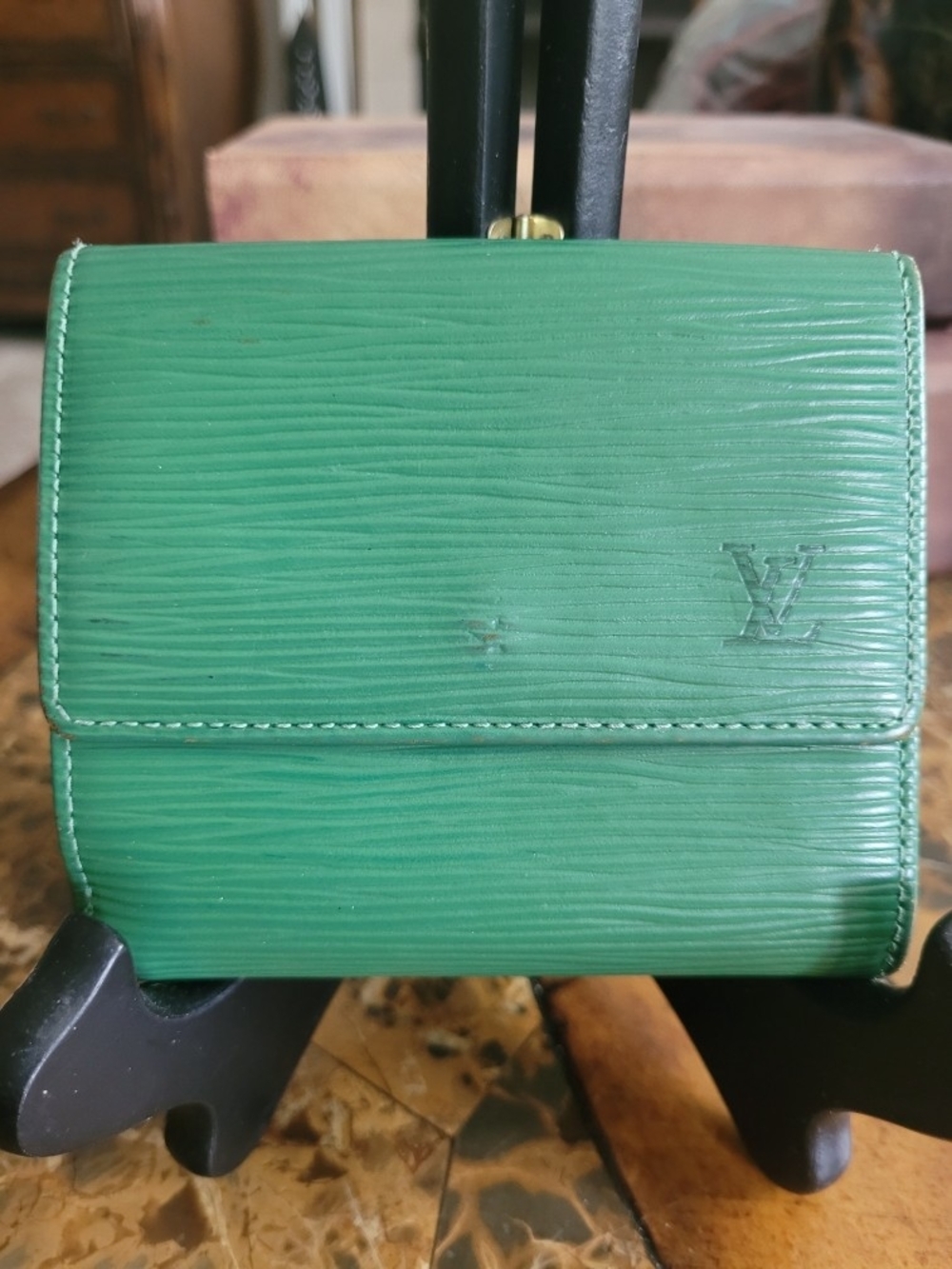 Louis Vuitton Green Epi Leather Compact Wallet